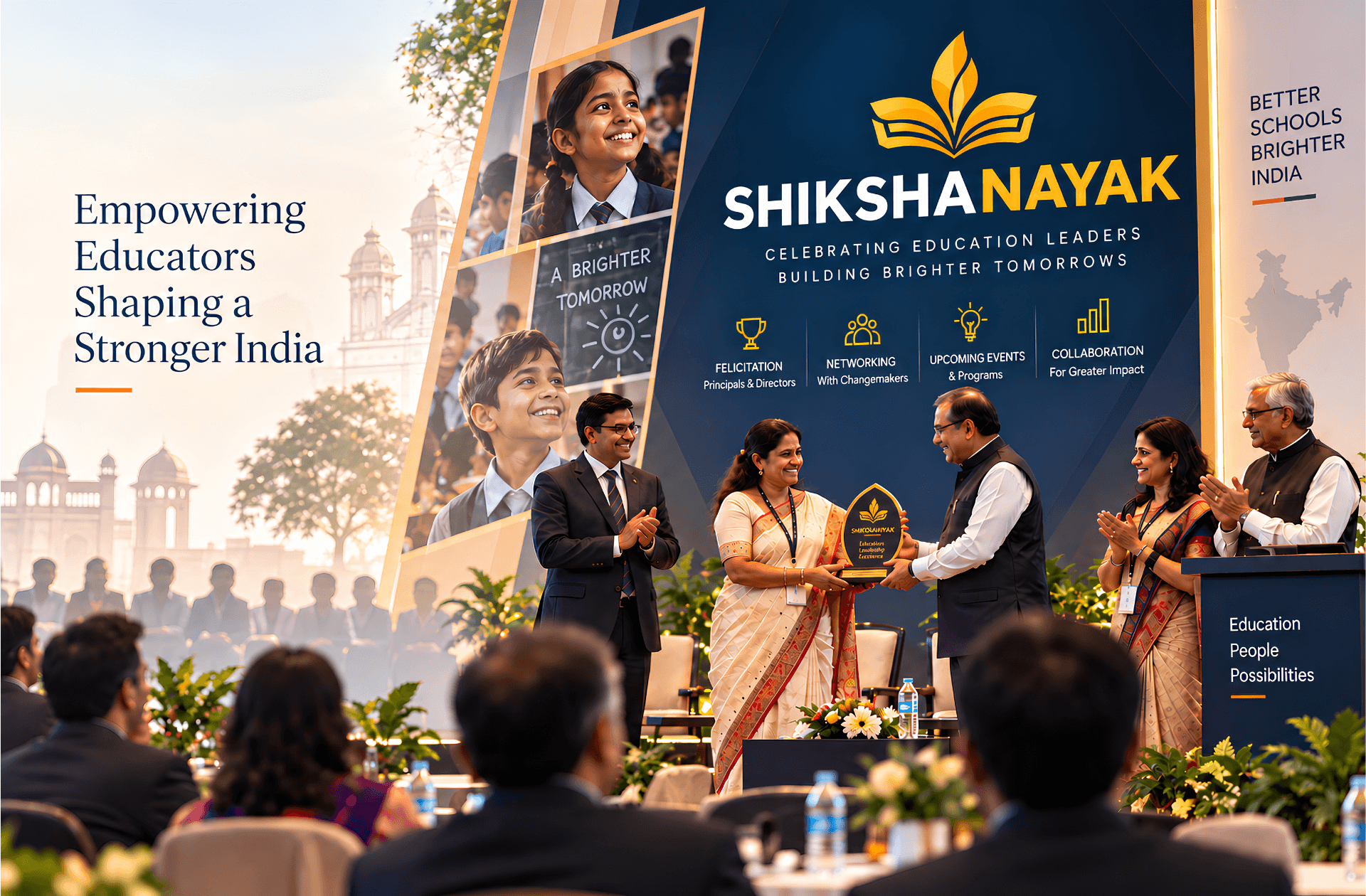 Shikshanayak ceremony celebrating education leaders