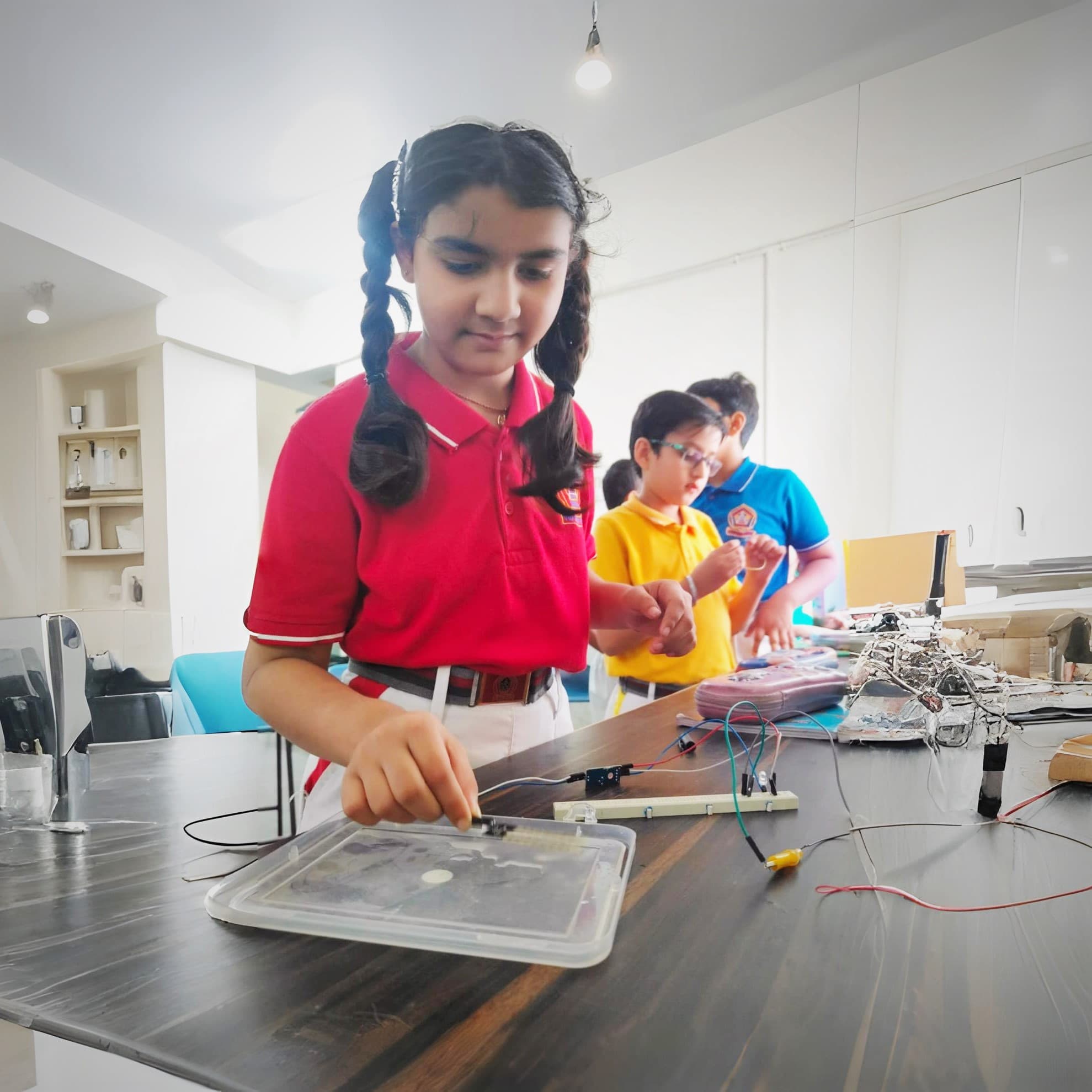 Jagran Public School, Noida students learning through hands-on robotics